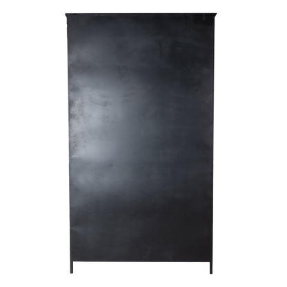 Elina Glass cabinet black iron frame 2 doors