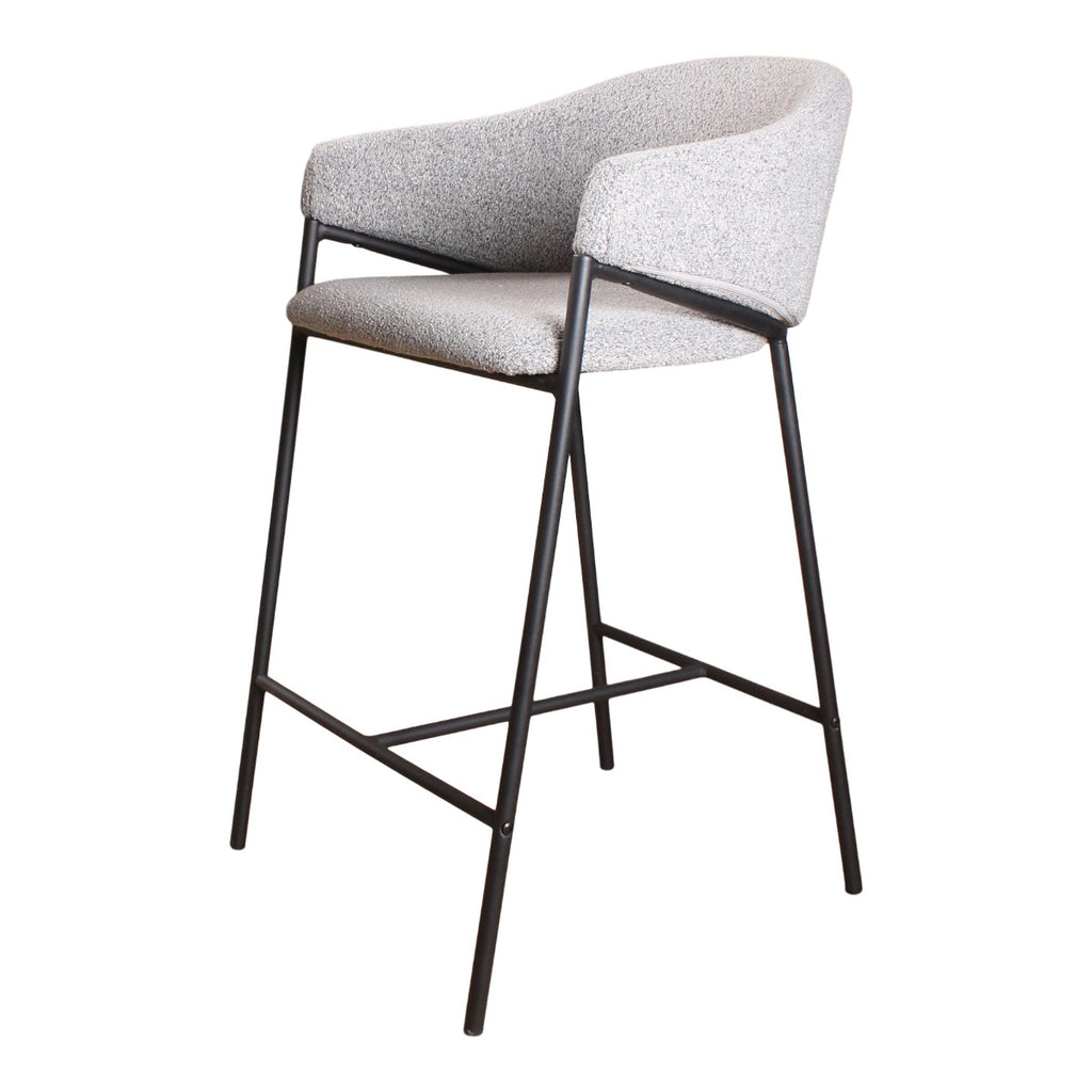 elza bar stool boucle grey 65 cm -&gt; elza bar stool in boucle grey, 65 cm