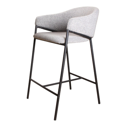 Elza bar stool boucle grey 65 cm -&gt; Elza bar stool in boucle grey, 65 cm