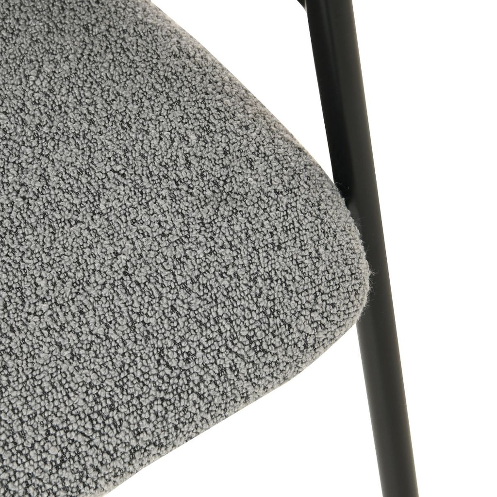 elza dining room chair boucle gray