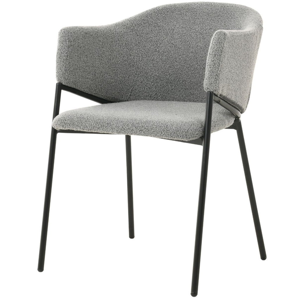 elza dining room chair boucle gray