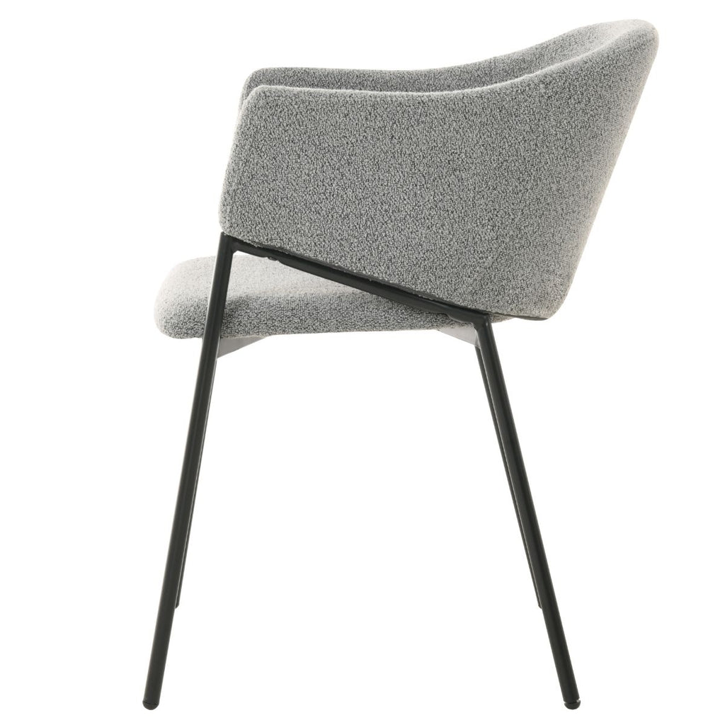 elza dining room chair boucle gray