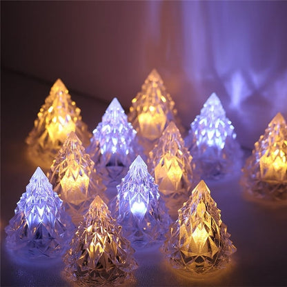 Detailopname van de verfijnde kristalglans van de verlichting
