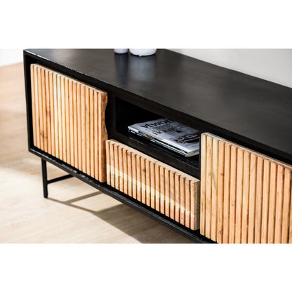 TV cabinet, 140 cm, B420 Acacia pure