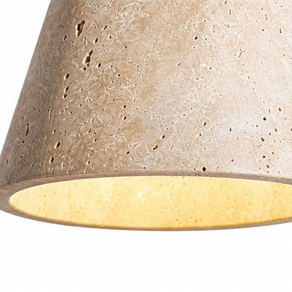 Ariad Wabi-Sabi travertijn hanglamp in kegelvorm