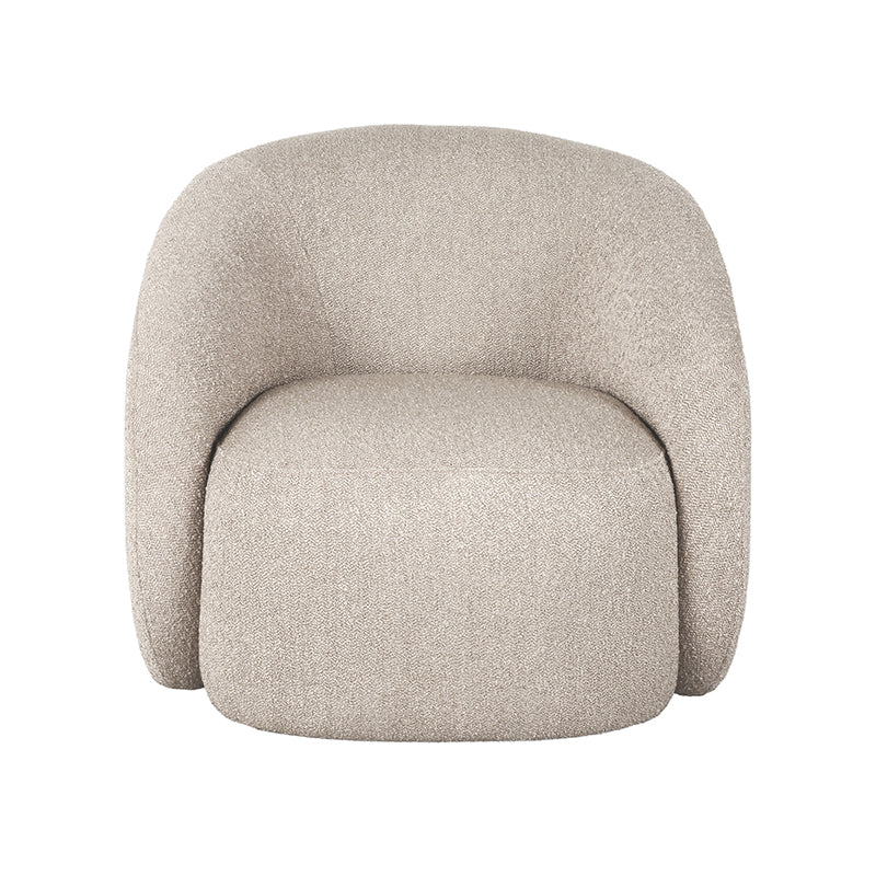 label51 fauteuil alby - beige - boucle