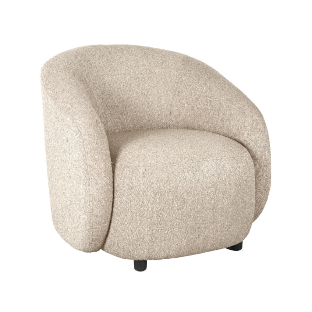 label51 fauteuil alby - beige - boucle