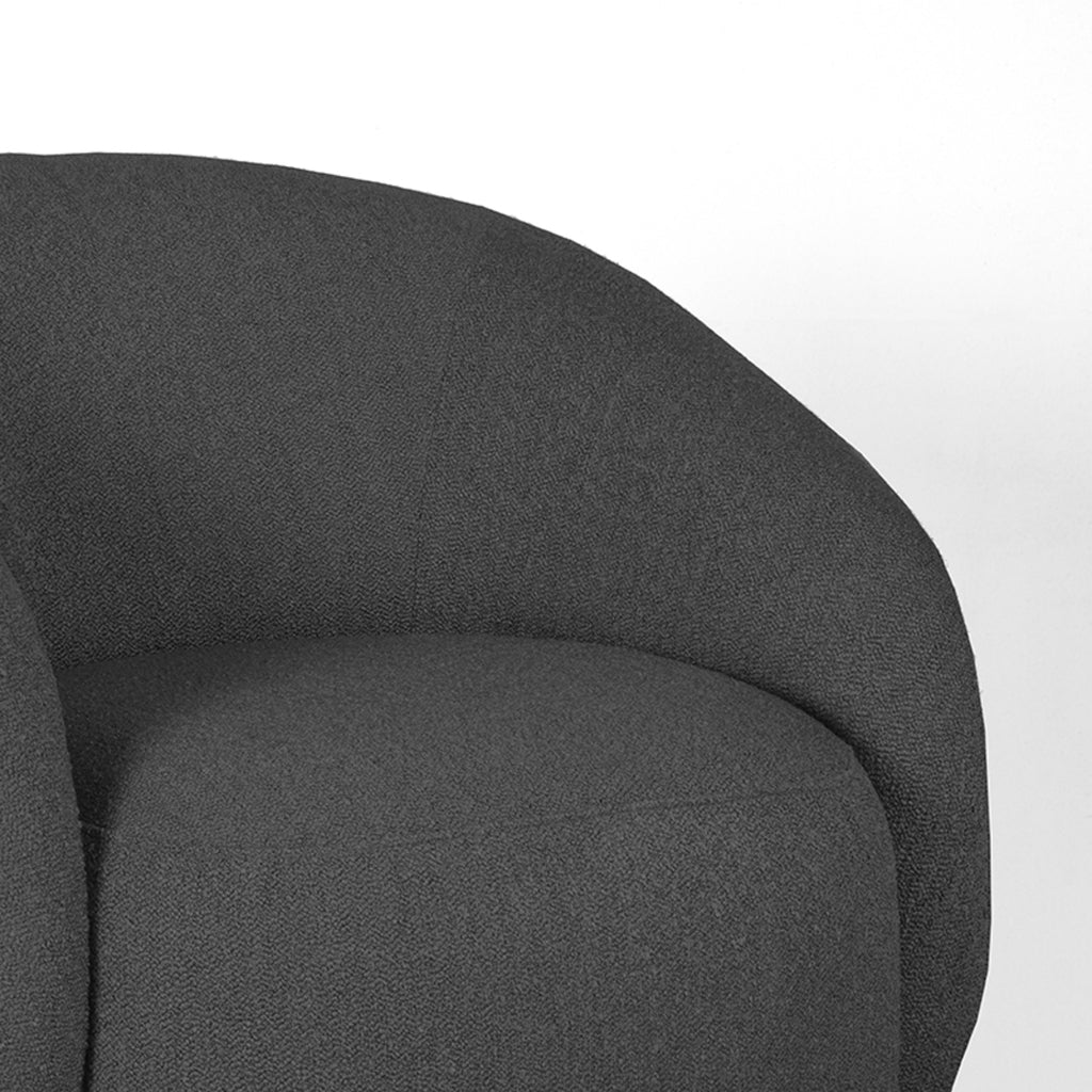 label51 fauteuil alby - antraciet - boucle