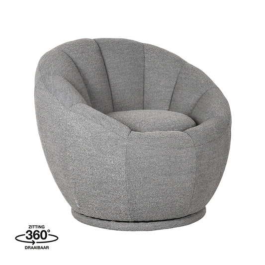 LABEL51 Fauteuil Crown - Grijs - Boucle