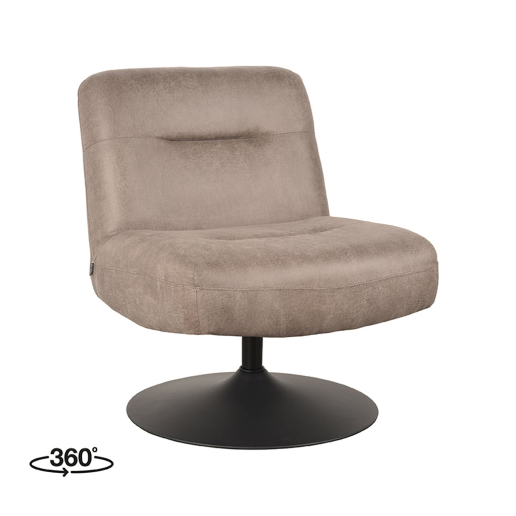 label51 armchair eli - taupe - microfiber