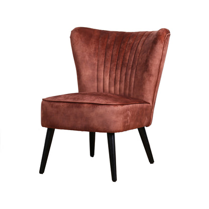 Fauteuil Eva Stof Aurora Velours Koper