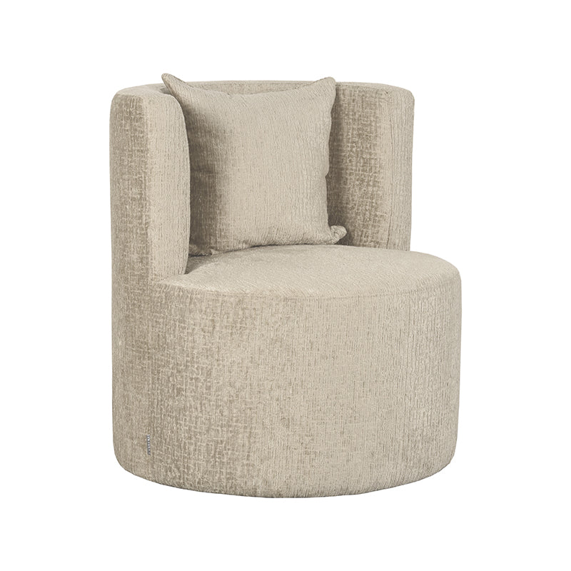 label51 armchair evy - beige - velvet