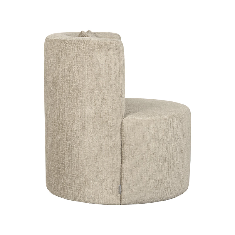 label51 armchair evy - beige - velvet