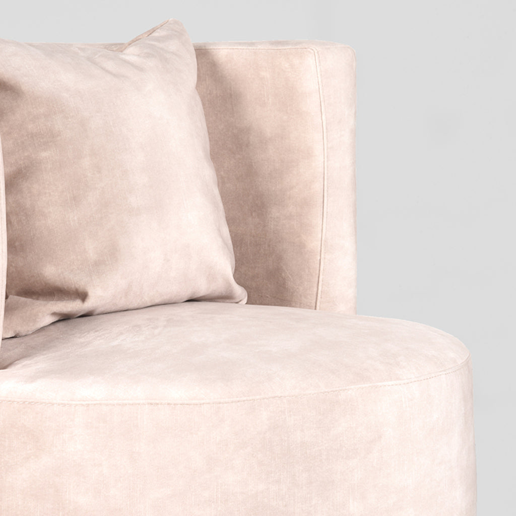 label51 fauteuil evy - natuurlijk - velours