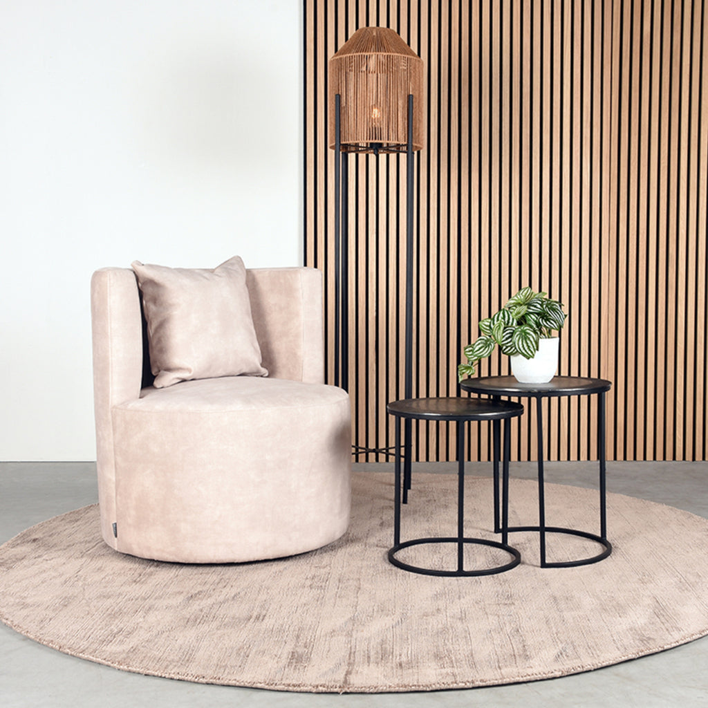 label51 armchair evy - natural - velvet