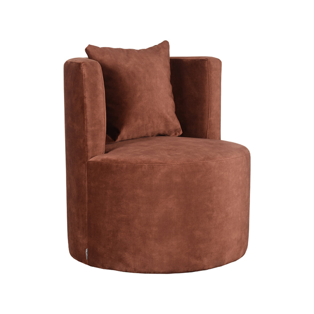 label51 fauteuil evy - rust - velours