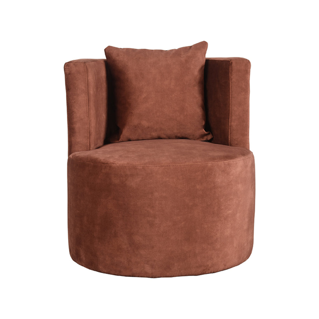 label51 armchair evy - rust - velvet