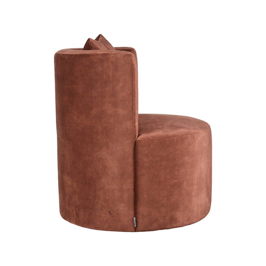 label51 fauteuil evy - rust - velours