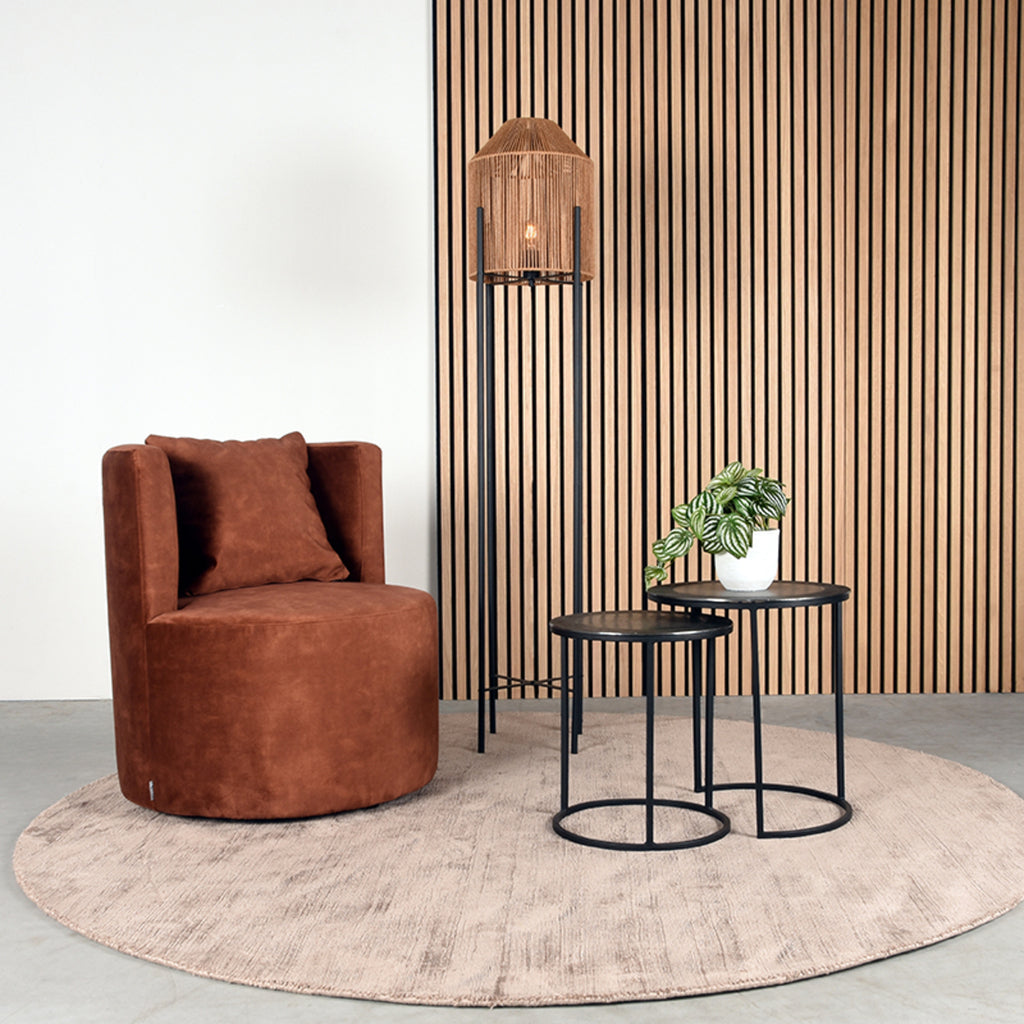 label51 armchair evy - rust - velvet