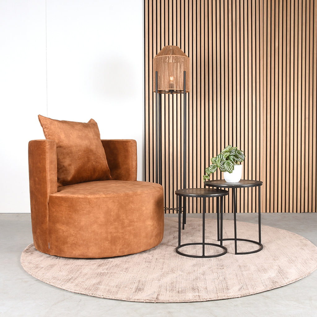 label51 armchair evy - ocher - velours