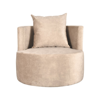 LABEL51 Fauteuil Evy - Natuurlijk - Velours