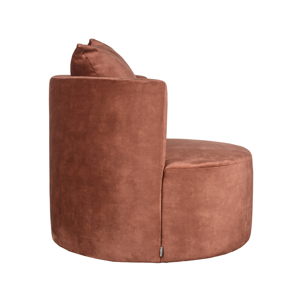 label51 fauteuil evy - rust - velours