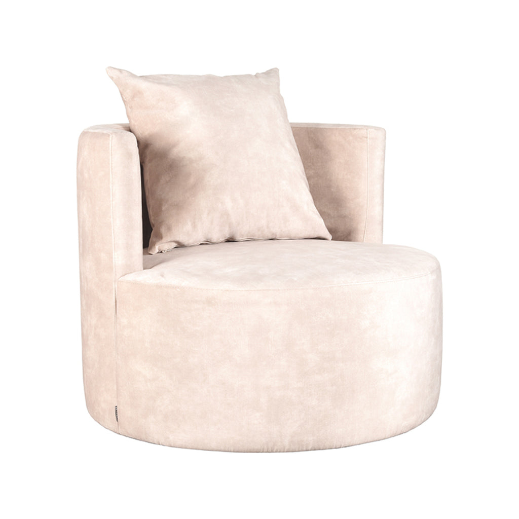 label51 armchair evy - natural - velvet