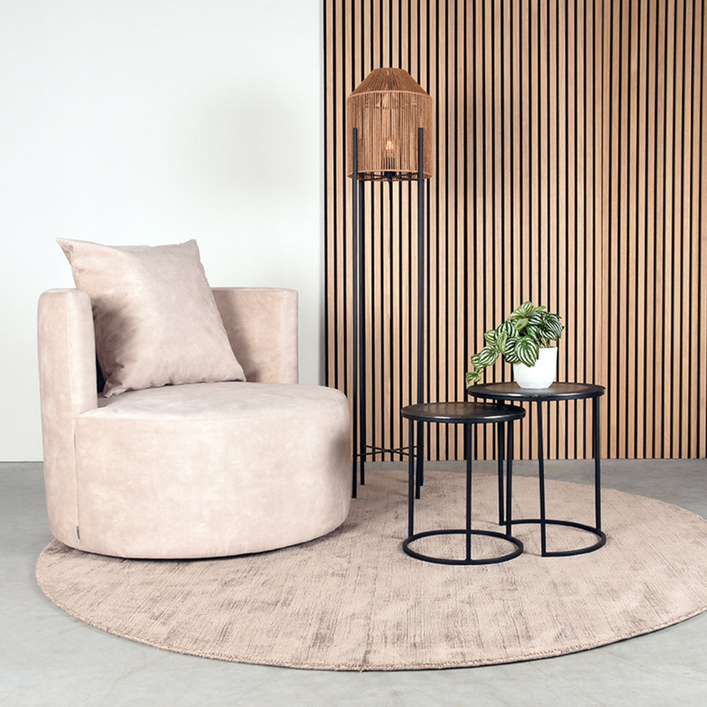 label51 armchair evy - natural - velvet