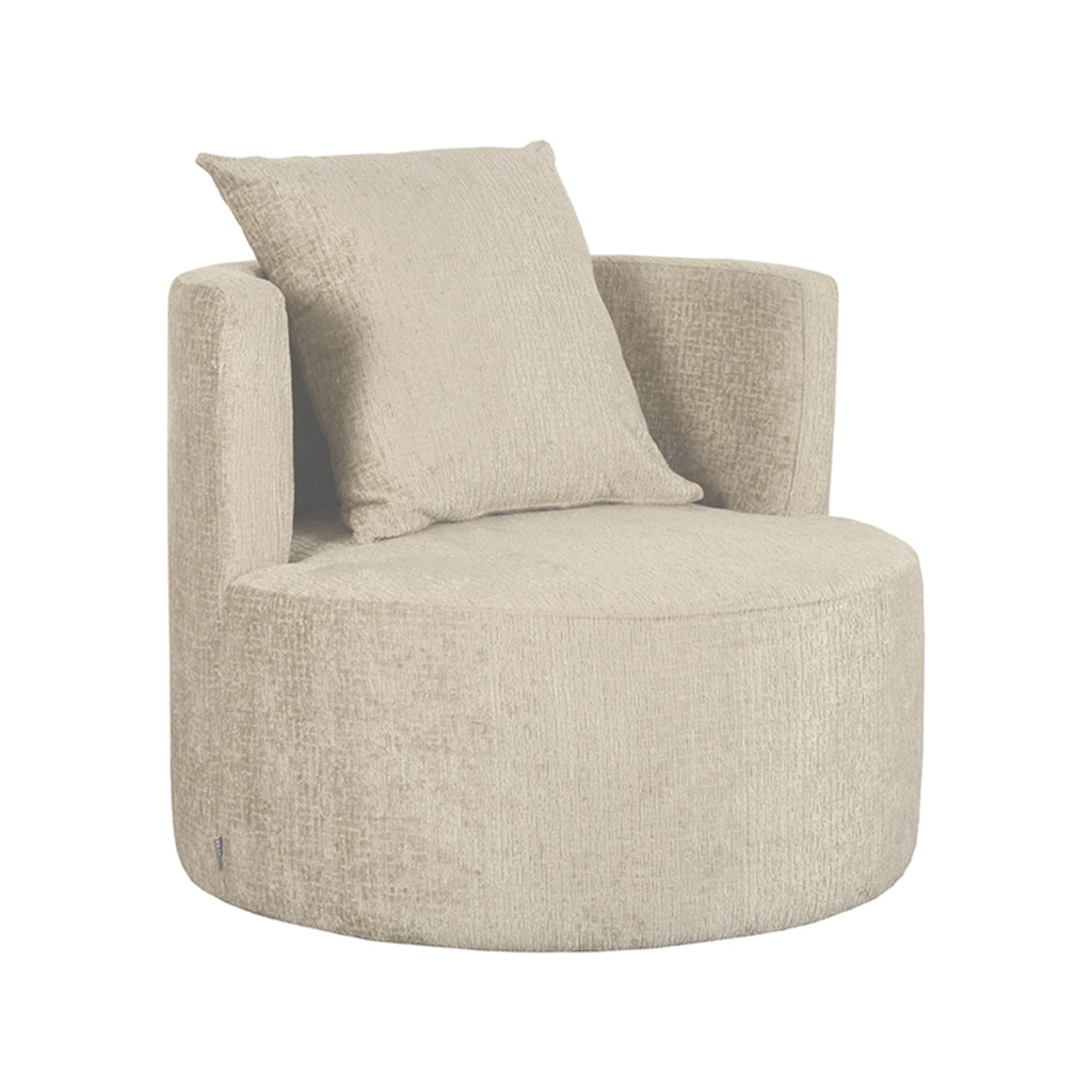 label51 armchair evy - beige - velvet