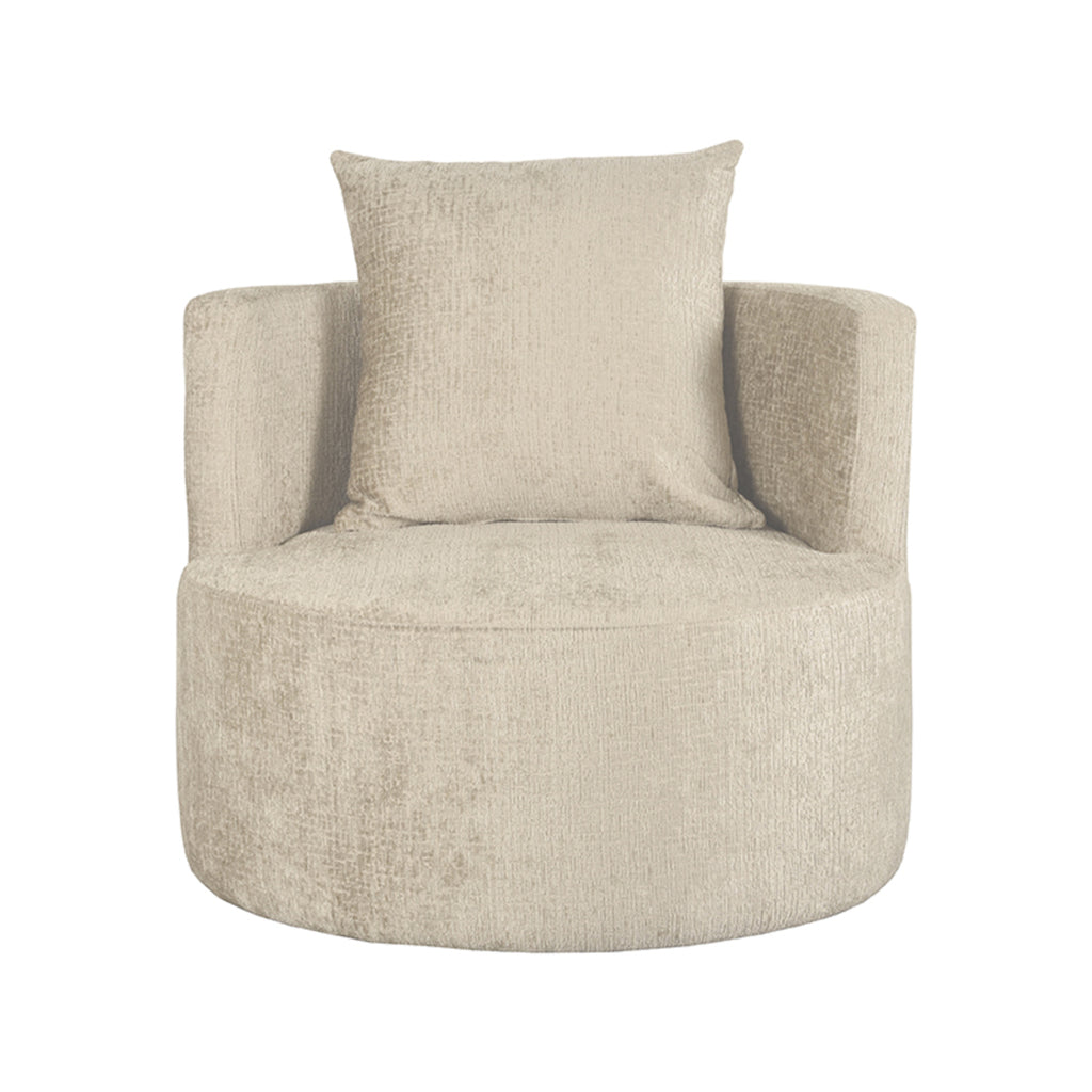 label51 armchair evy - beige - velvet