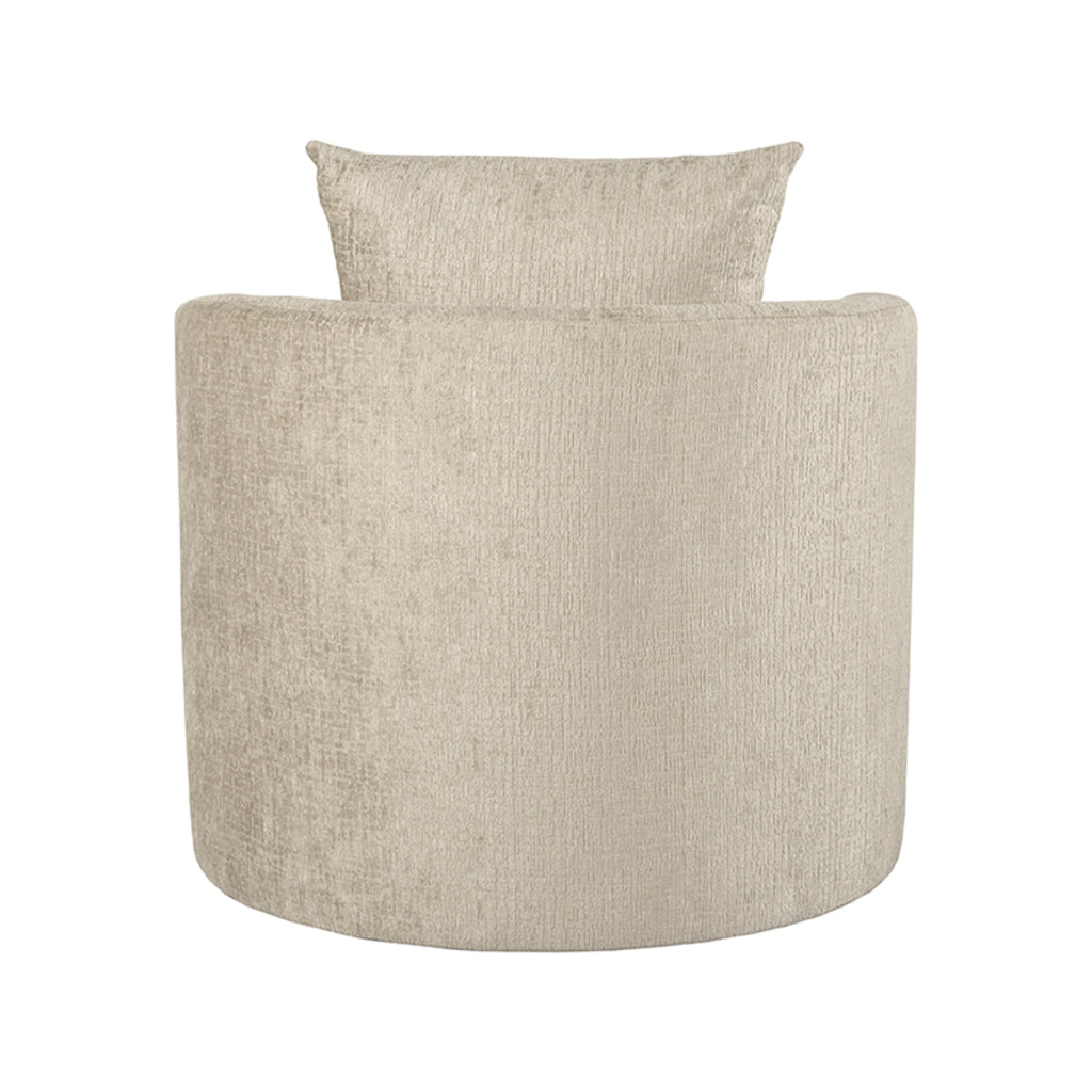 label51 armchair evy - beige - velvet