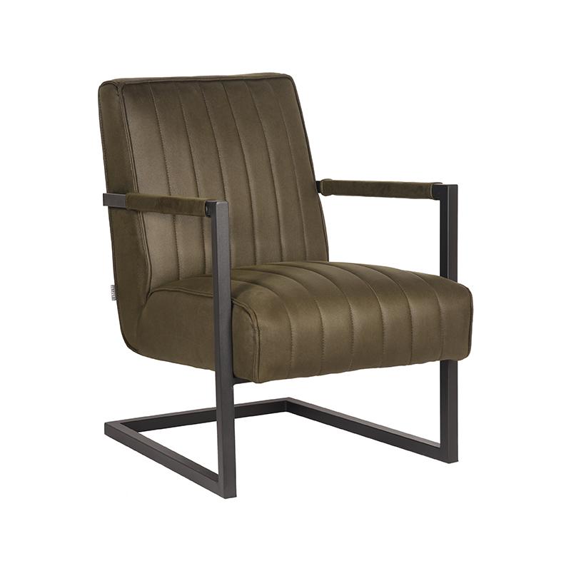 label51 milo armchair - army green - microfiber