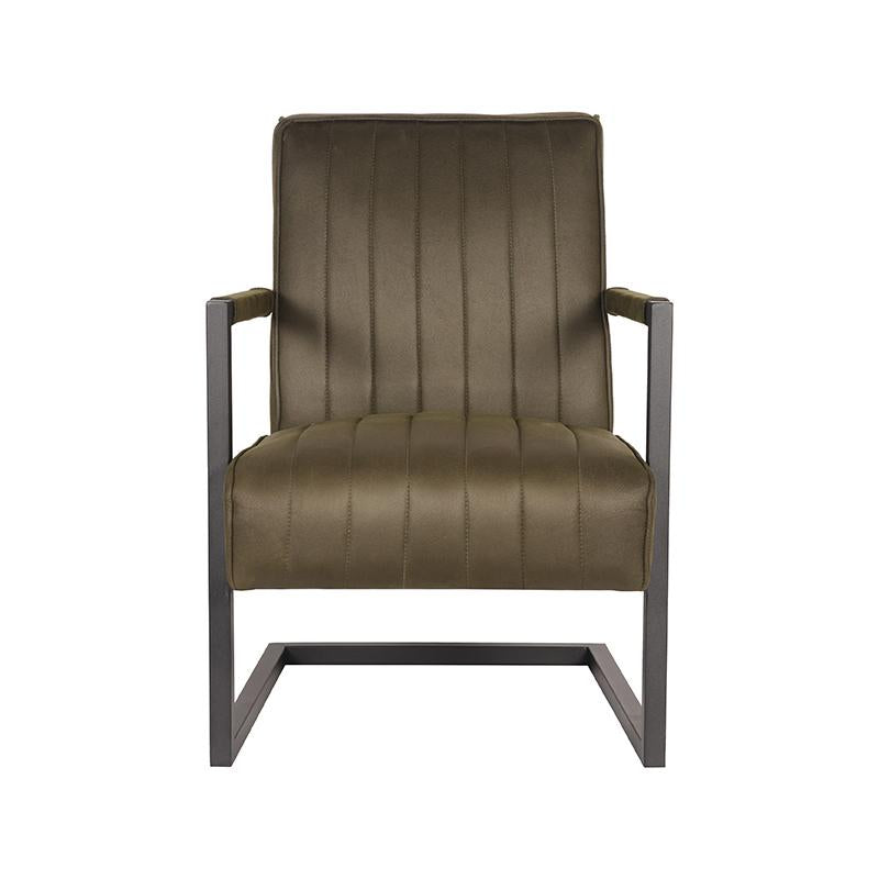 label51 milo armchair - army green - microfiber