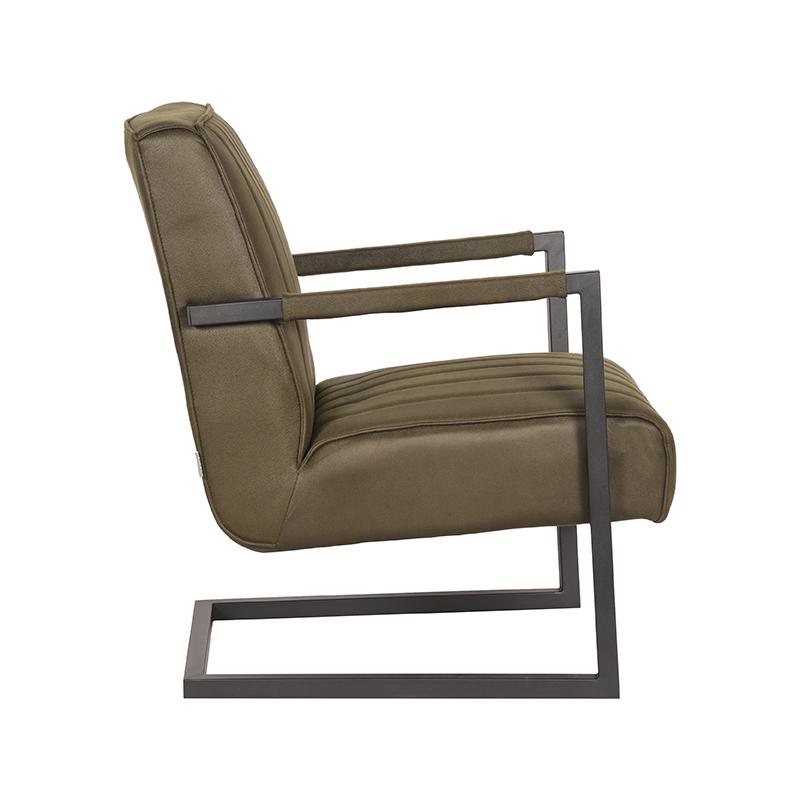 label51 milo armchair - army green - microfiber