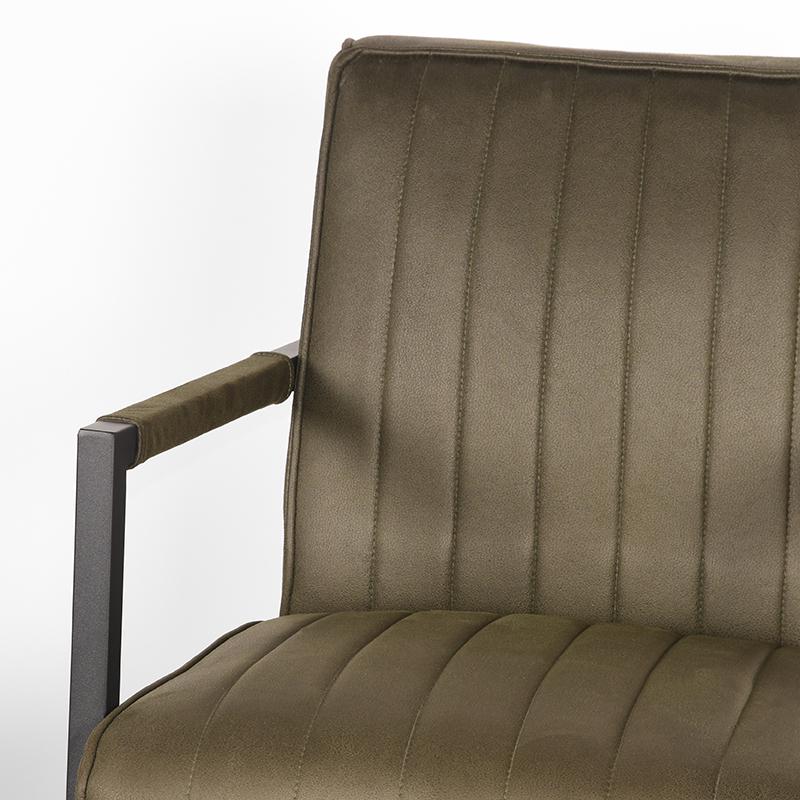 label51 milo armchair - army green - microfiber