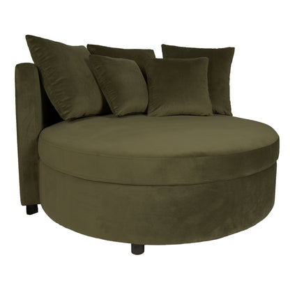 Fayen Velvet Green armchair half round KD