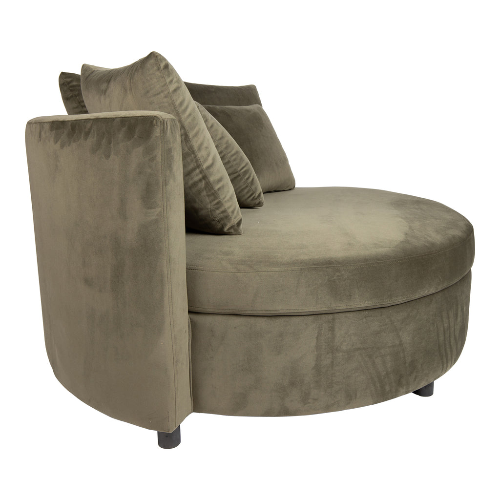 fayen velvet green armchair half round kd