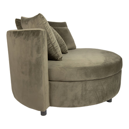 Fayen Velvet Green armchair half round KD