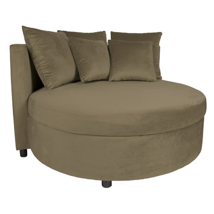 Fayen Velvet Sand armchair half round KD