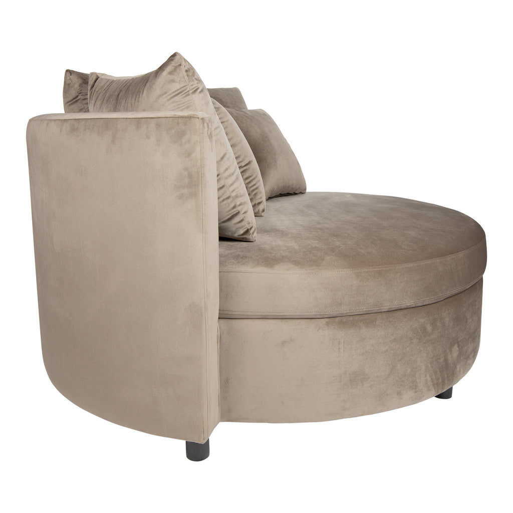 fayen velvet sand armchair half round kd