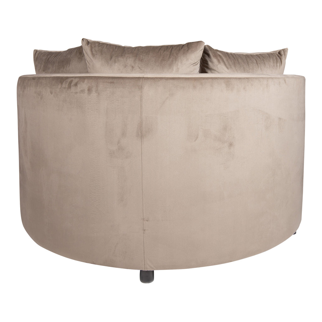 fayen velvet sand armchair half round kd