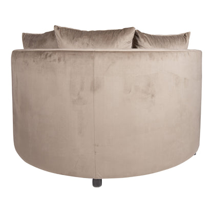 Fayen Velvet Sand armchair half round KD