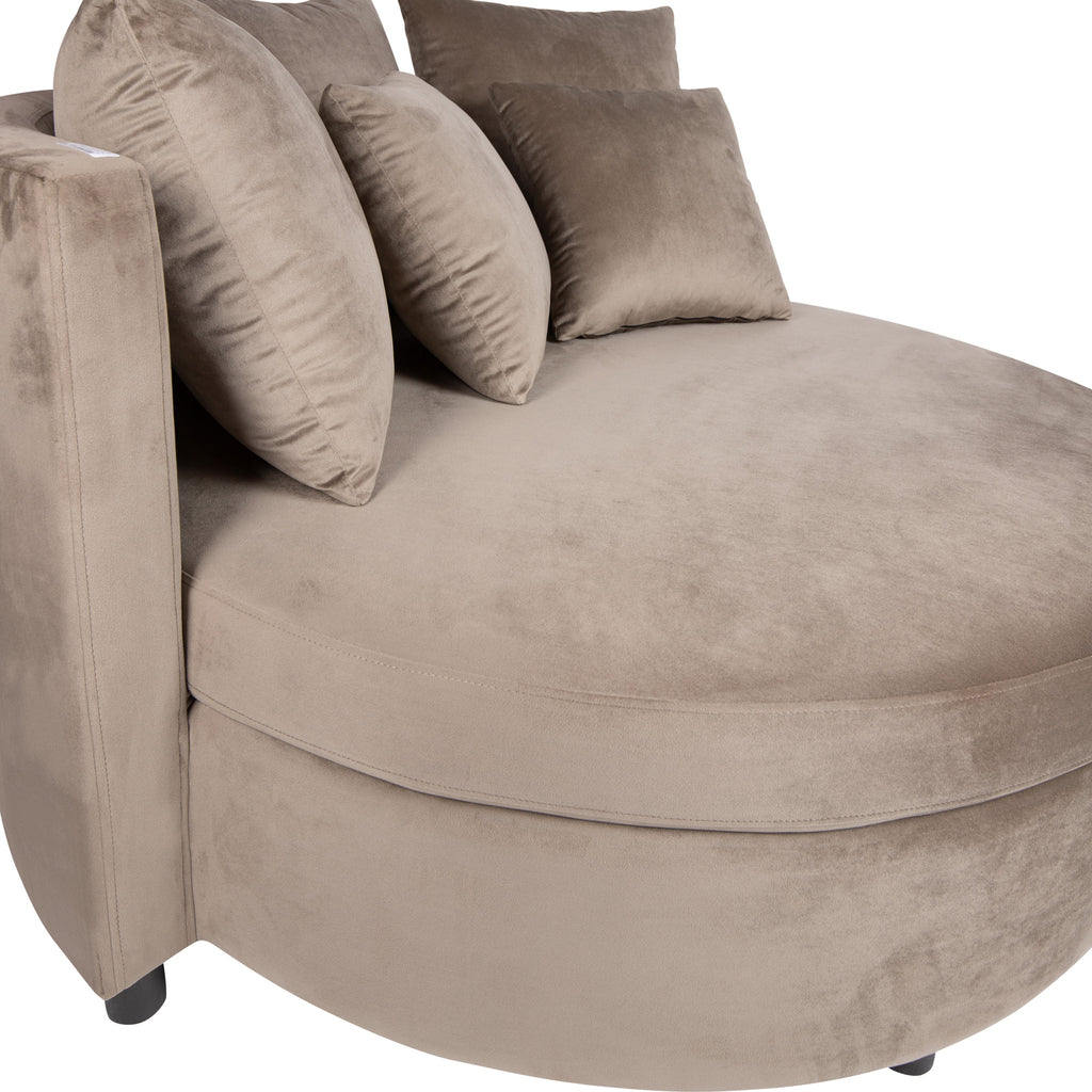 fayen velvet sand armchair half round kd