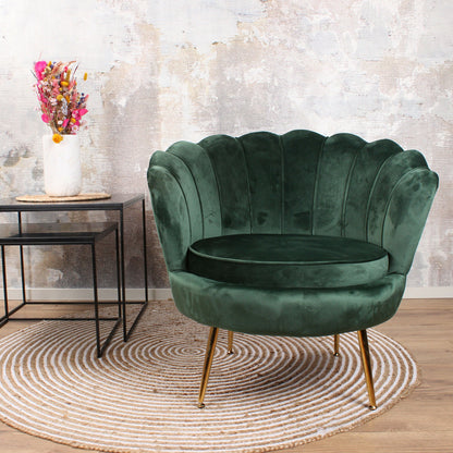 Feliz armchair velvet dark green