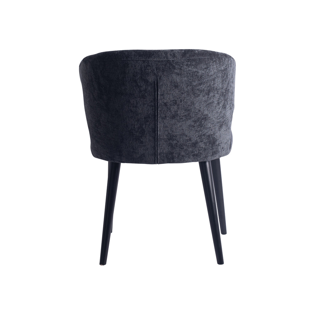 fiori anthracite 0504 dining chair with black wooden legs.