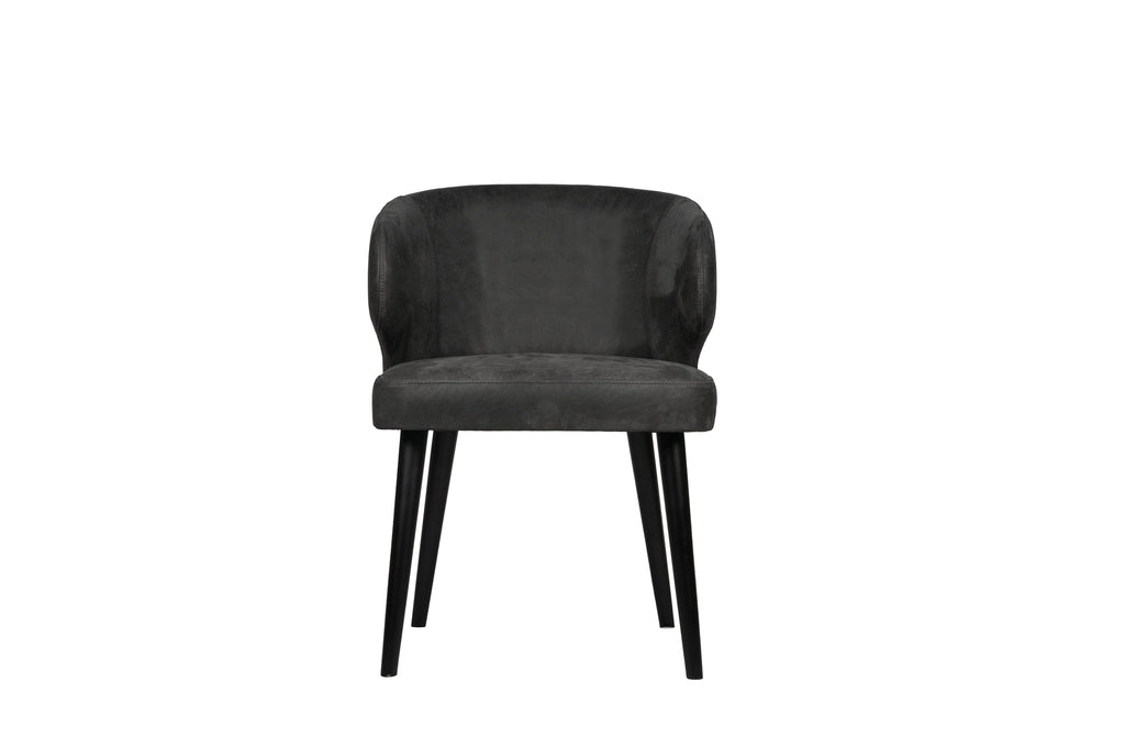 fiori anthracite terra leather dining chair