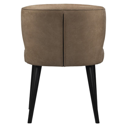 Fiori Taupe terra leather dining chair