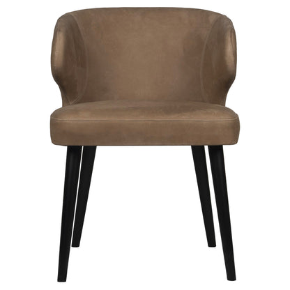 Fiori Taupe terra leather dining chair