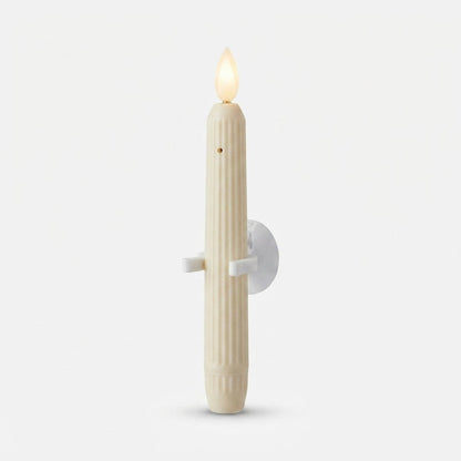 Draadloze raamverlichting met LED kaars en sfeervol vlameffect