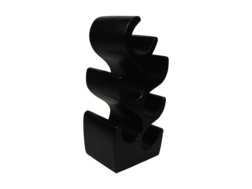 bottle rack - 27x20x51 - black - suar